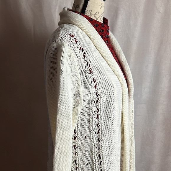 Anthropologie Angel of The North Off White Cardigan size Small Long - Picture 2 of 9